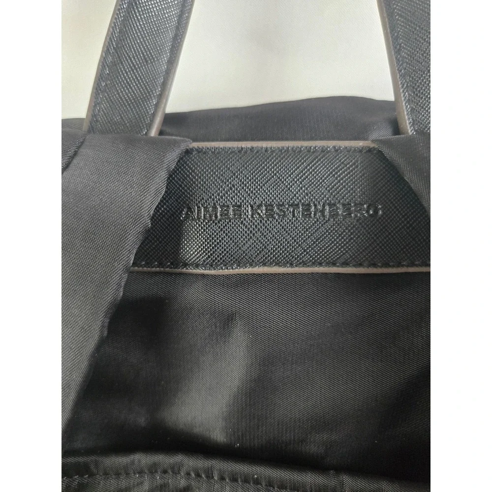 Aimee Kestenberg Backpack Black Nylon Gold Hardware Large Travel Bag